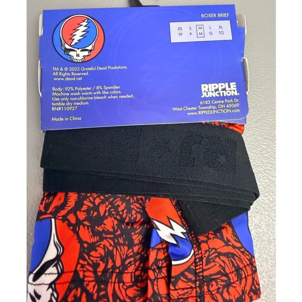 Grateful Dead Ripple Junction Steal Your Face Boxer Briefs M NWT
